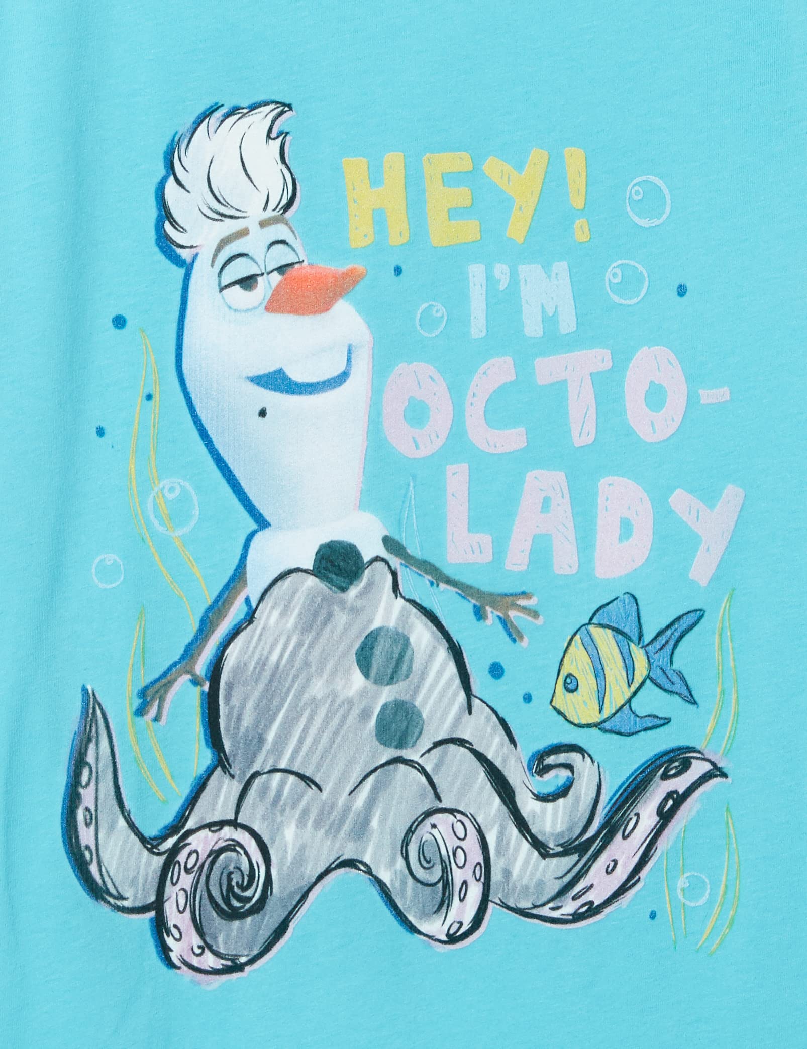 Disney Octolady Girls' T-Shirt - Cute Cartoon Character Tee for Kids - Perfect for School, Playdates & Disney-Themed Parties