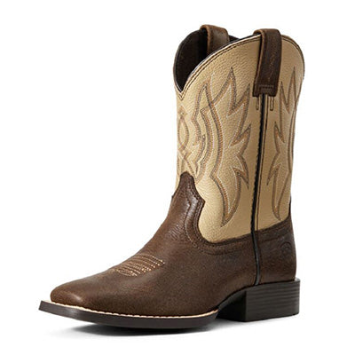 Ariat Kids Timber Rice Crispy Tan Boots - Durable & Comfortable Western Boots for Boys & Girls - Perfect for Riding, School & Outdoor Activities
