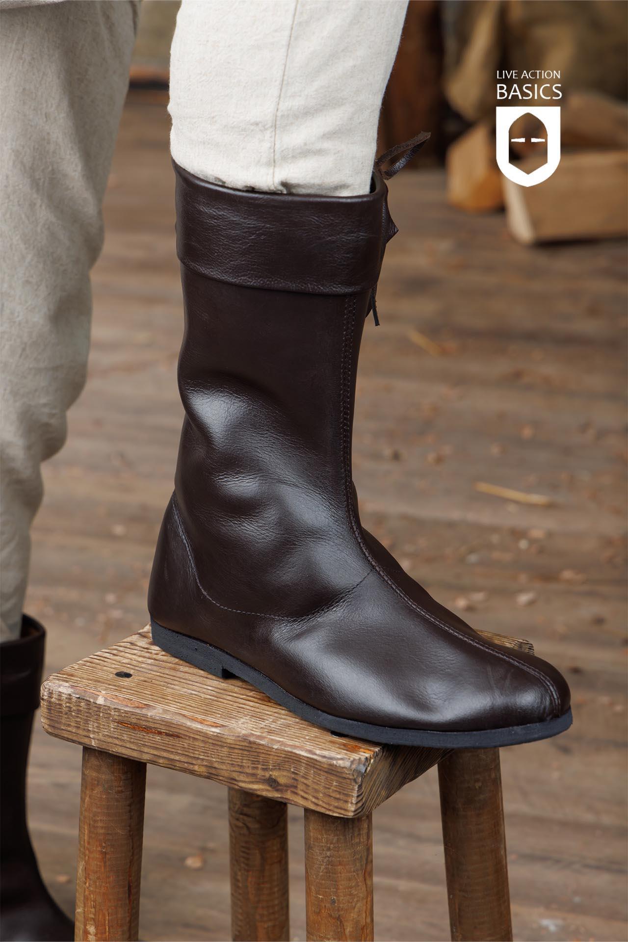 Authentic Medieval Boots for Men & Women - Handmade Leather Renaissance Footwear for LARP, Cosplay & Historical Reenactment