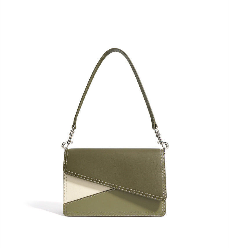 Modern Geometric Colorblock Crossbody Bag for Women - Stylish & Trendy Shoulder Purse for Work, Travel & Everyday Use