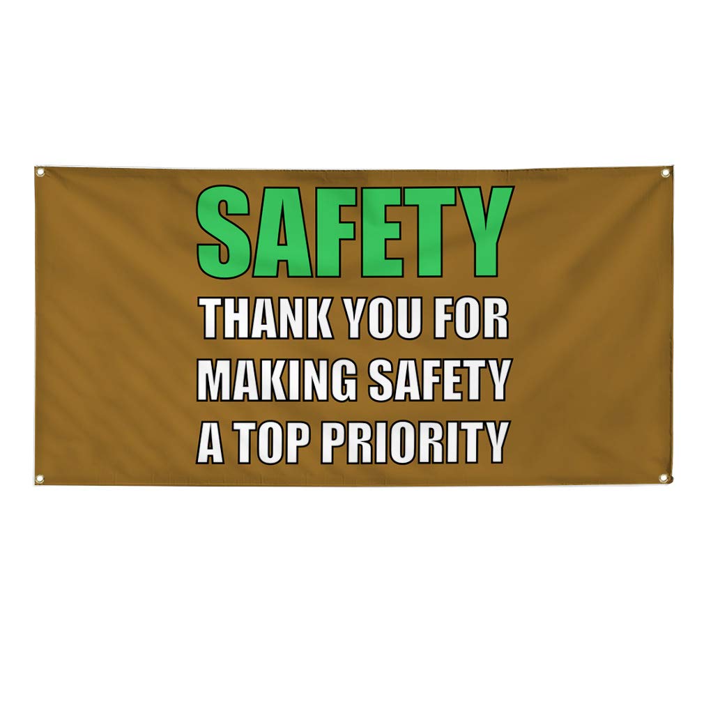 Vinyl Banner - Multiple Sizes (60x144 Inches) | Weatherproof, Industrial Strength with 10 Grommets | Perfect for Outdoor Safety Signs, Yard Decor & Business Advertising | Ideal for Construction Sites, Parking Lots & Events