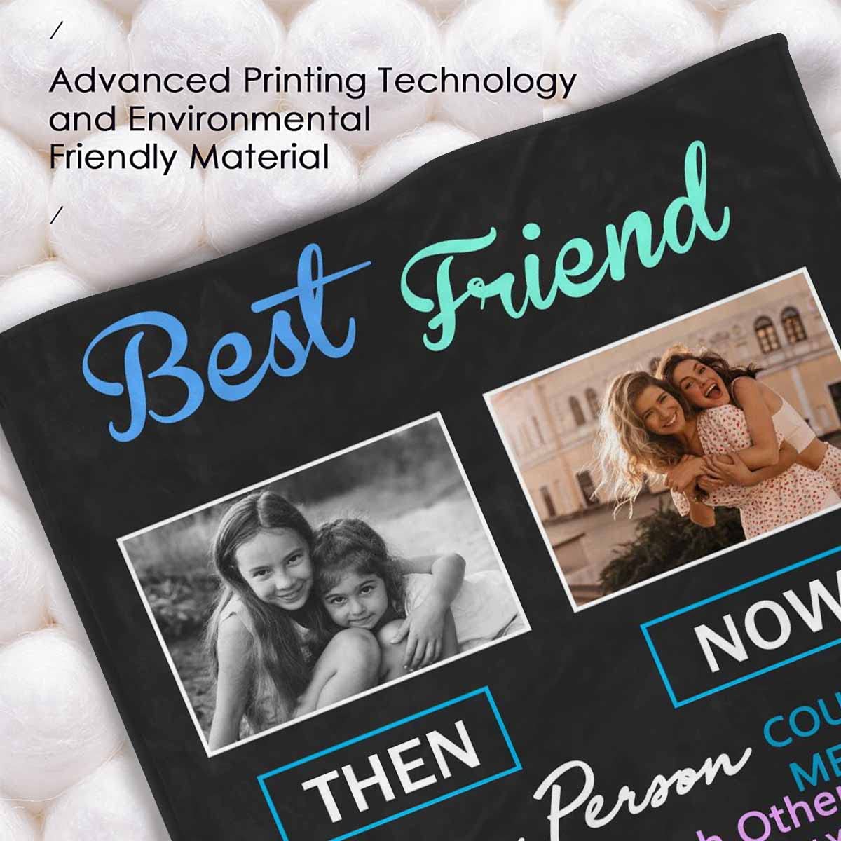 MyPupSocks Personalized Best Friend Blanket - Custom BFF Gifts, Long Distance Friendship Throw, 60x80 Inches, Perfect for Birthday, Anniversary, and Cozy Nights Together
