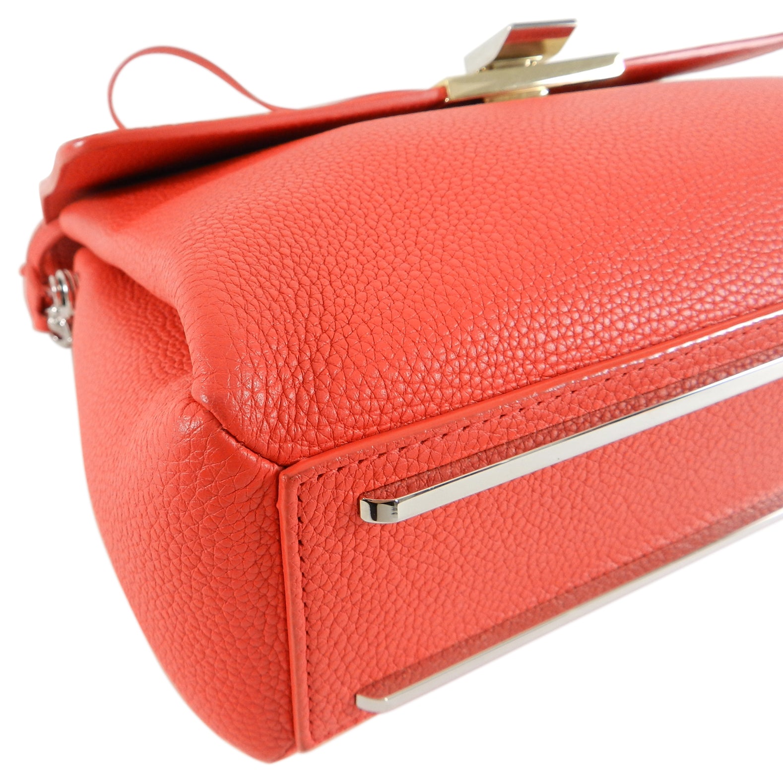 Balenciaga Le Dix Hot Coral Soft Courier Leather Crossbody Bag for Women | Stylish Shoulder Purse for Daily Use, Travel & Night Out