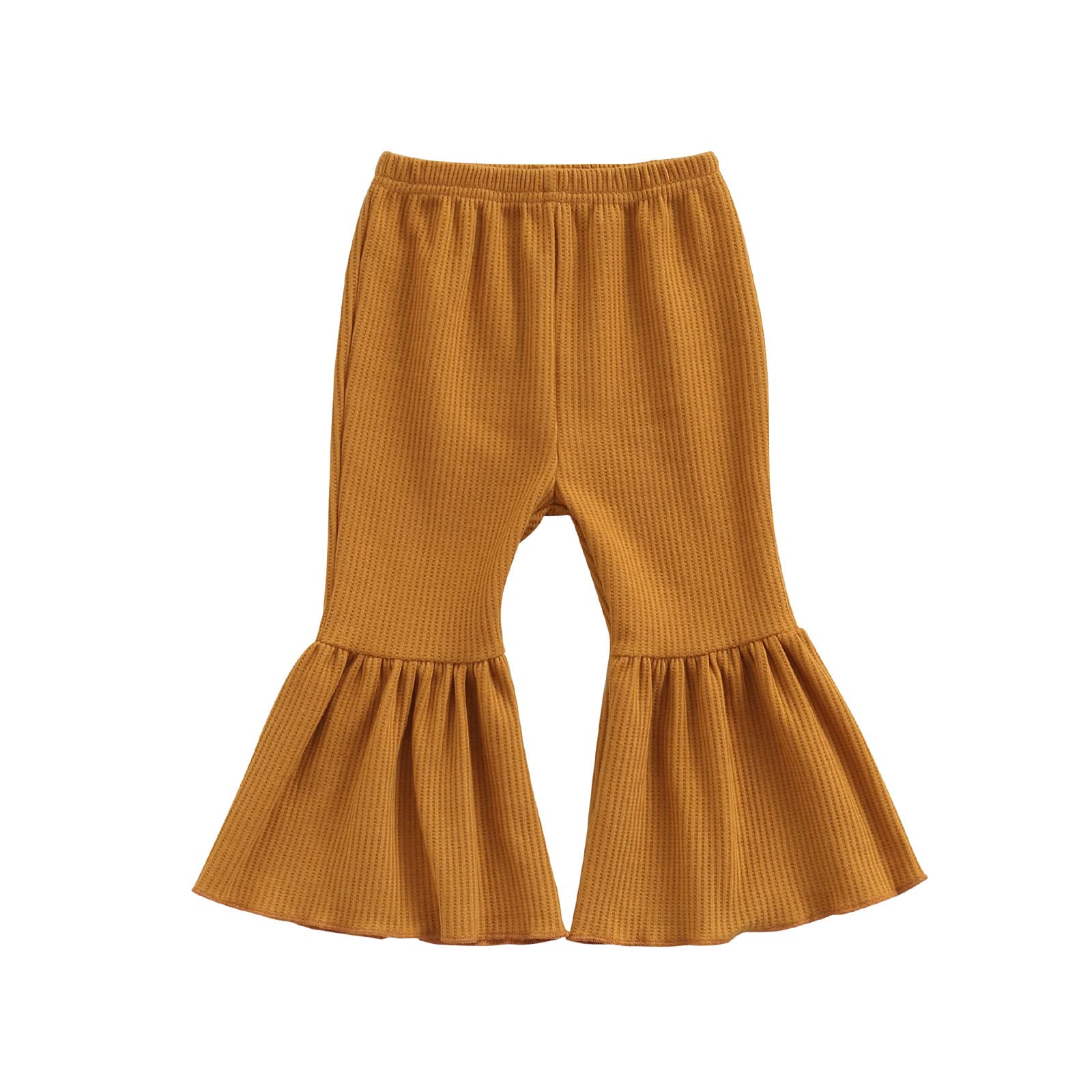 Toddler Bell Bottom Pants for Baby Girls - Soft Ruffle Leggings & Flare Trousers | Playtime & Dress-Up Outfits