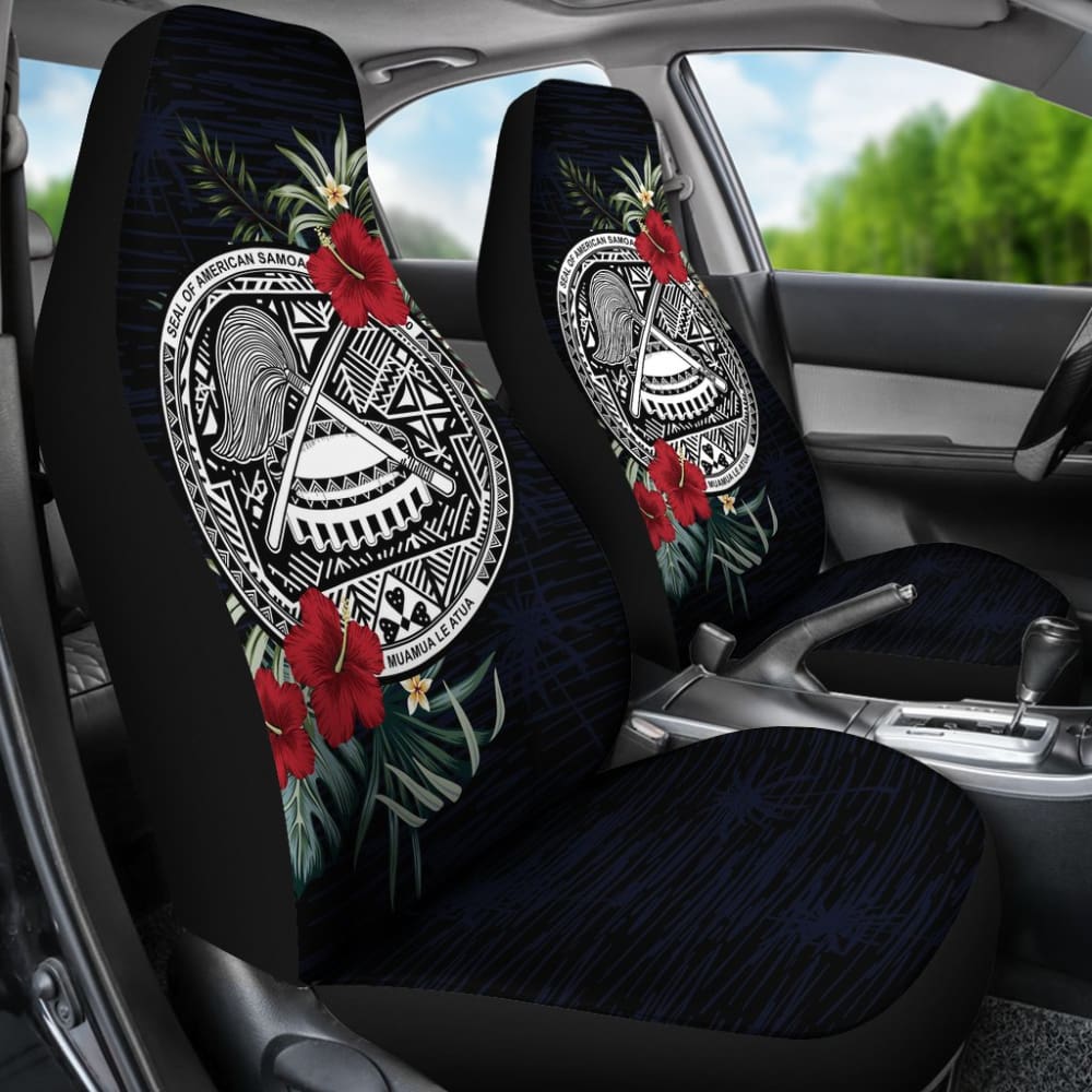 Premium American Samoa Car Seat Covers - Durable Hibiscus Print Design (093223) | Perfect for SUVs, Trucks & Family Vehicles - Waterproof & Comfortable Seat Protectors
