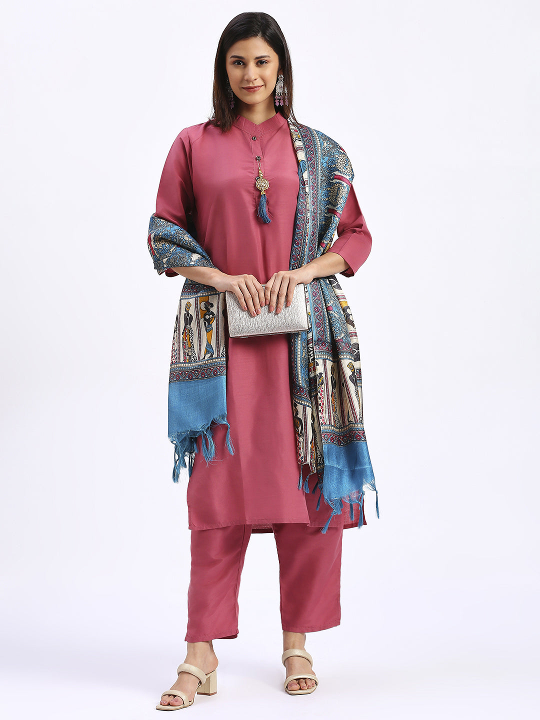 Elegant Baby Pink Designer Ready-Made Pant Suit with Printed Work - Perfect for Weddings, Parties & Special Occasions
