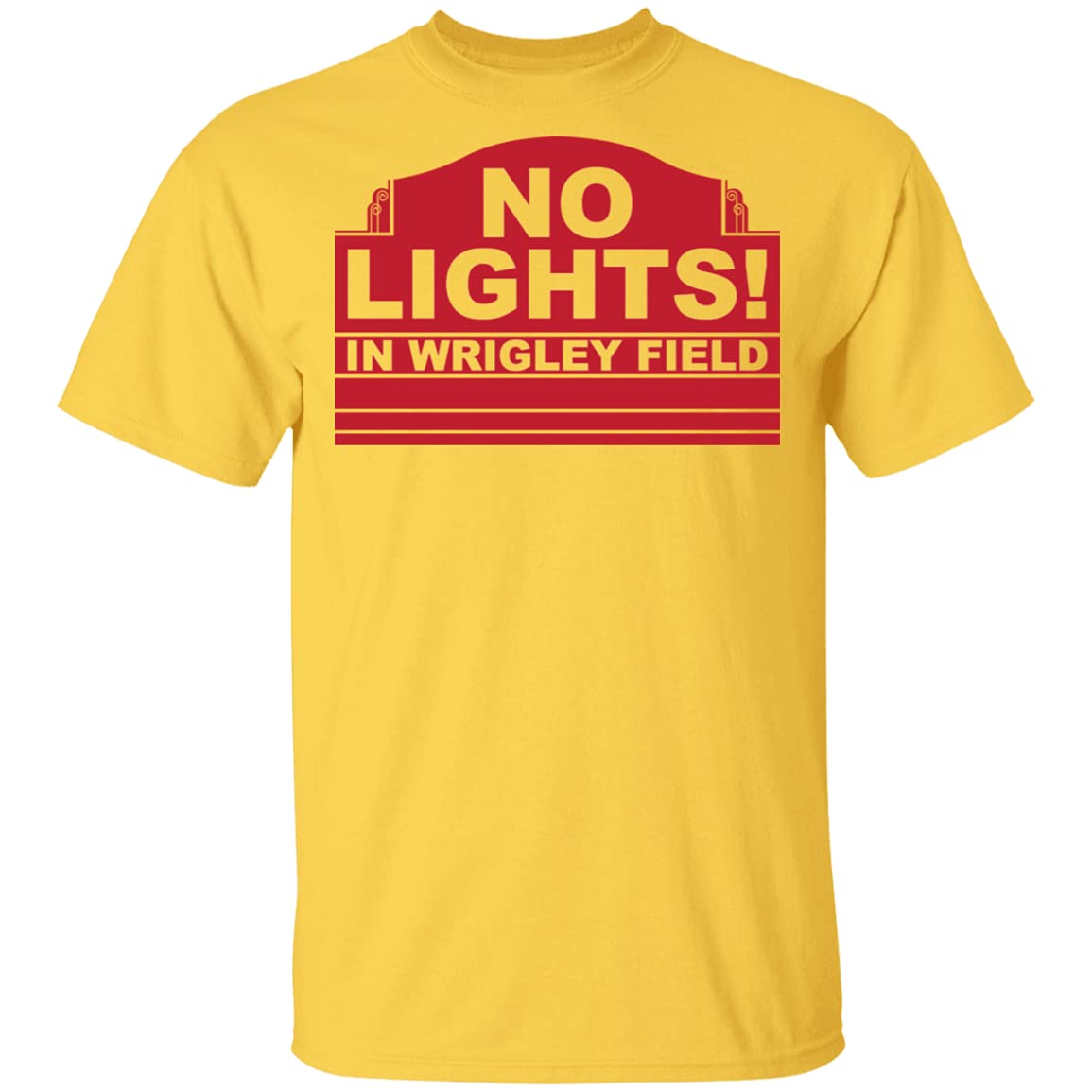 Vintage No Lights in Wrigley Field Retro Baseball T-Shirt - Classic MLB Fan Apparel for Baseball Games & Casual Wear