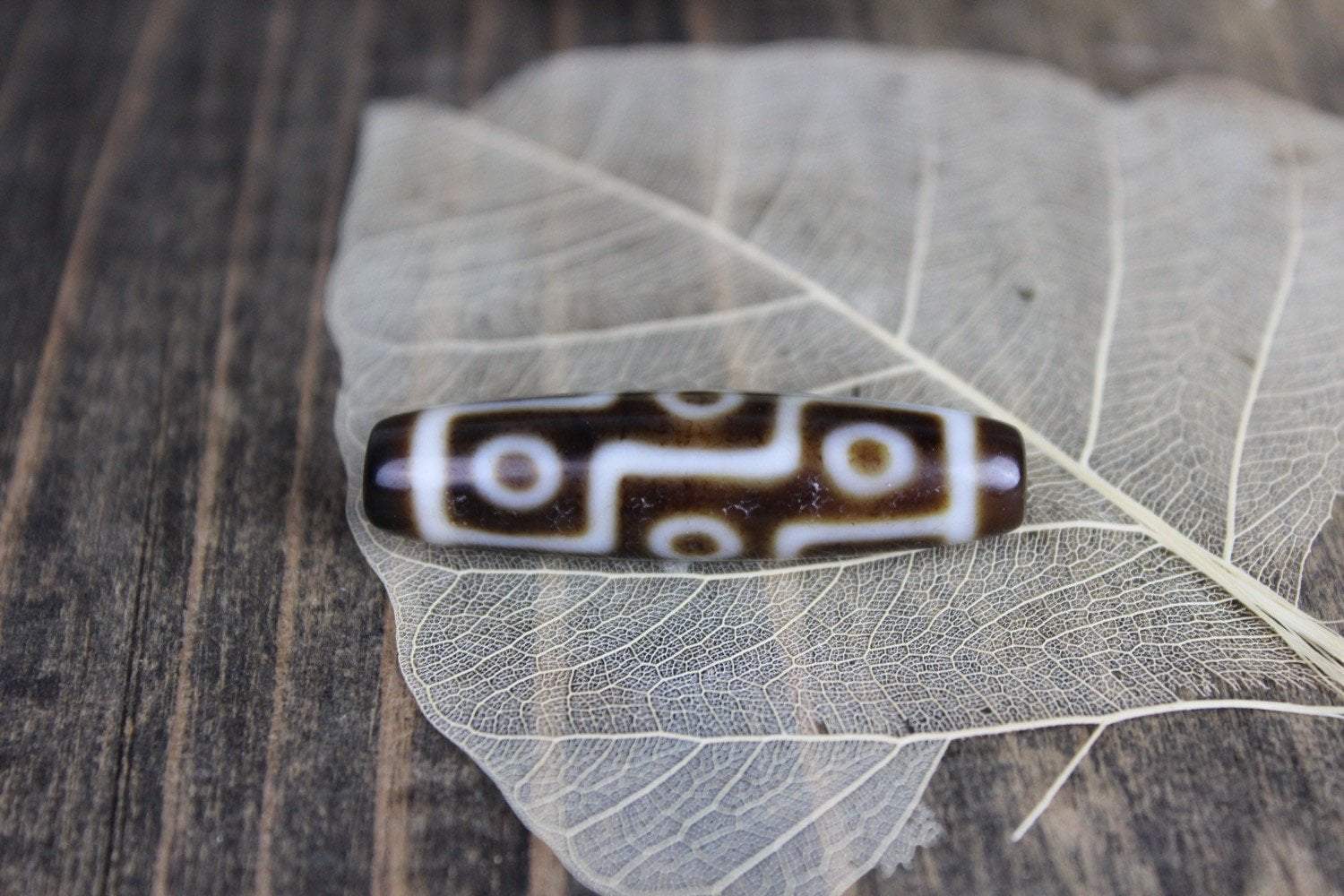 Authentic 9-Eye Dzi Bead - Tibetan Agate Stone for Protection & Good Luck | Spiritual Jewelry, Meditation, Feng Shui