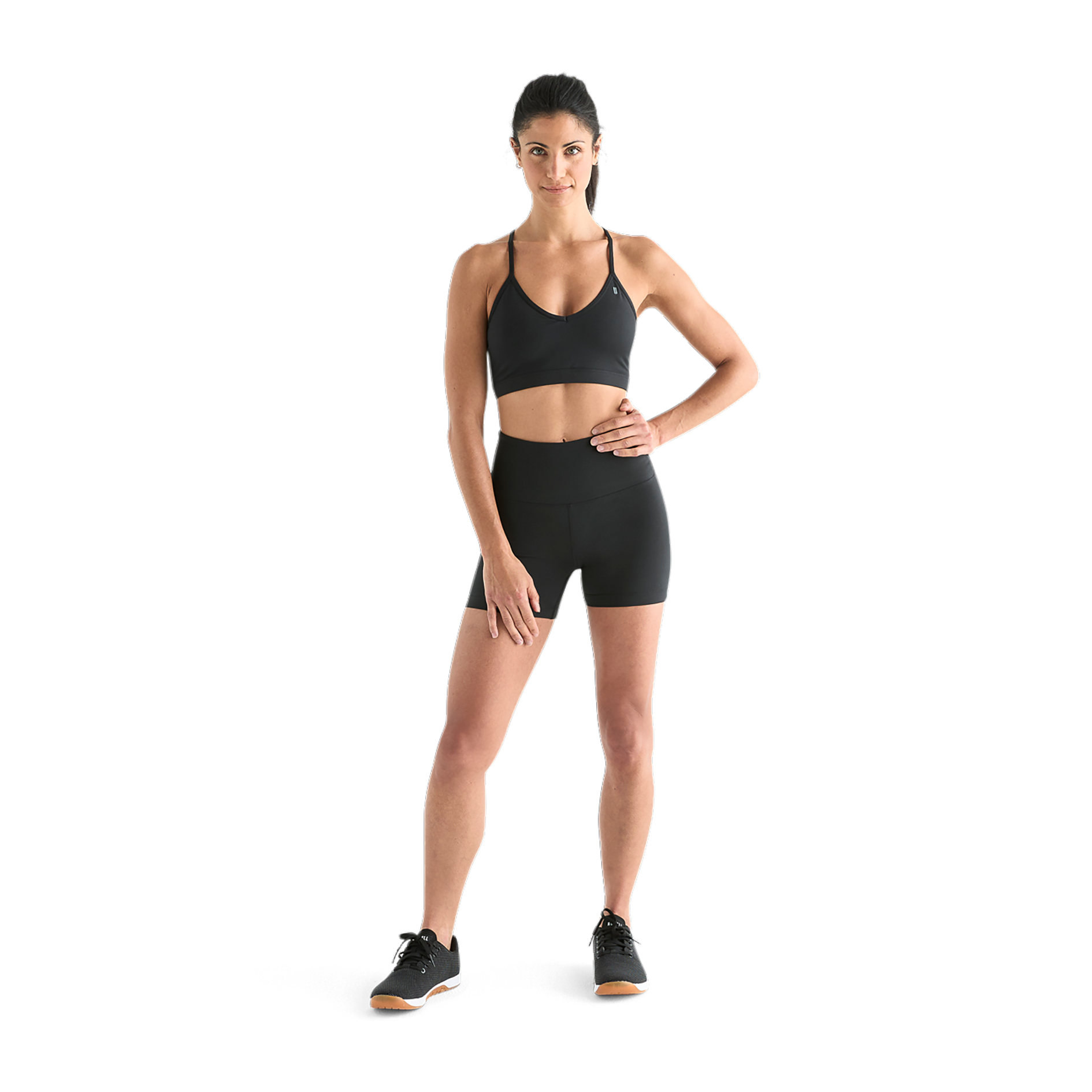 High Support Matte V Neck Sports Bra for Women - Comfortable Workout Top for Running, Yoga & Gym