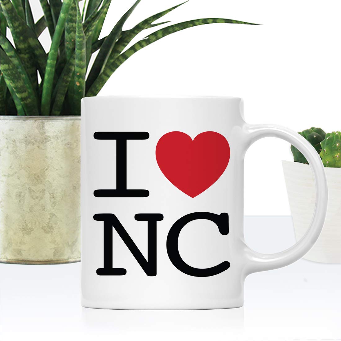 Andaz Press I Heart US State Coffee Mug Collection - 50 States Ceramic Mugs for Coffee & Tea - Perfect for Home, Office, Gift Giving & Collectors (Choose Your State)