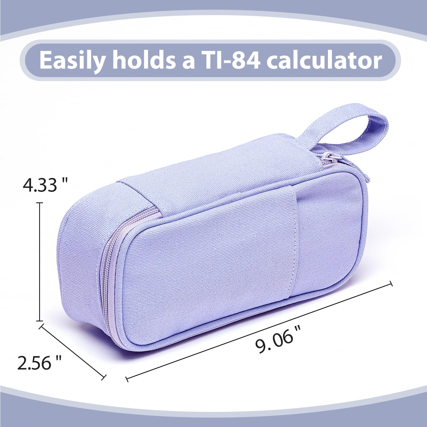 Cute Preppy Aesthetic Pencil Case for School - Large Capacity 1800ml Heavy Duty Canvas Pen Organizer Pouch for Girls, Boys & Kids - Back to College Stationery Supplies (Purple) - Perfect for School, Office & Travel Organization