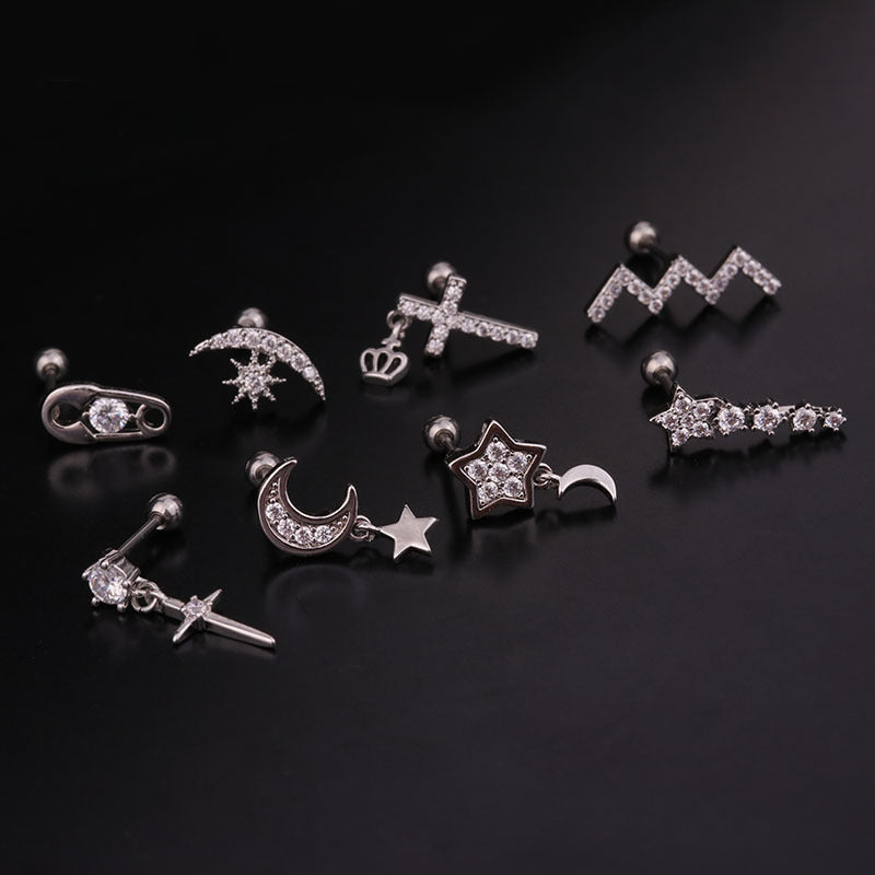 20G Cartilage Tiny Stud Earrings - Surgical Steel Celestial Star Earrings for Women | Hypoallergenic Piercing Jewelry | Perfect for Daily Wear, Parties & Gifts
