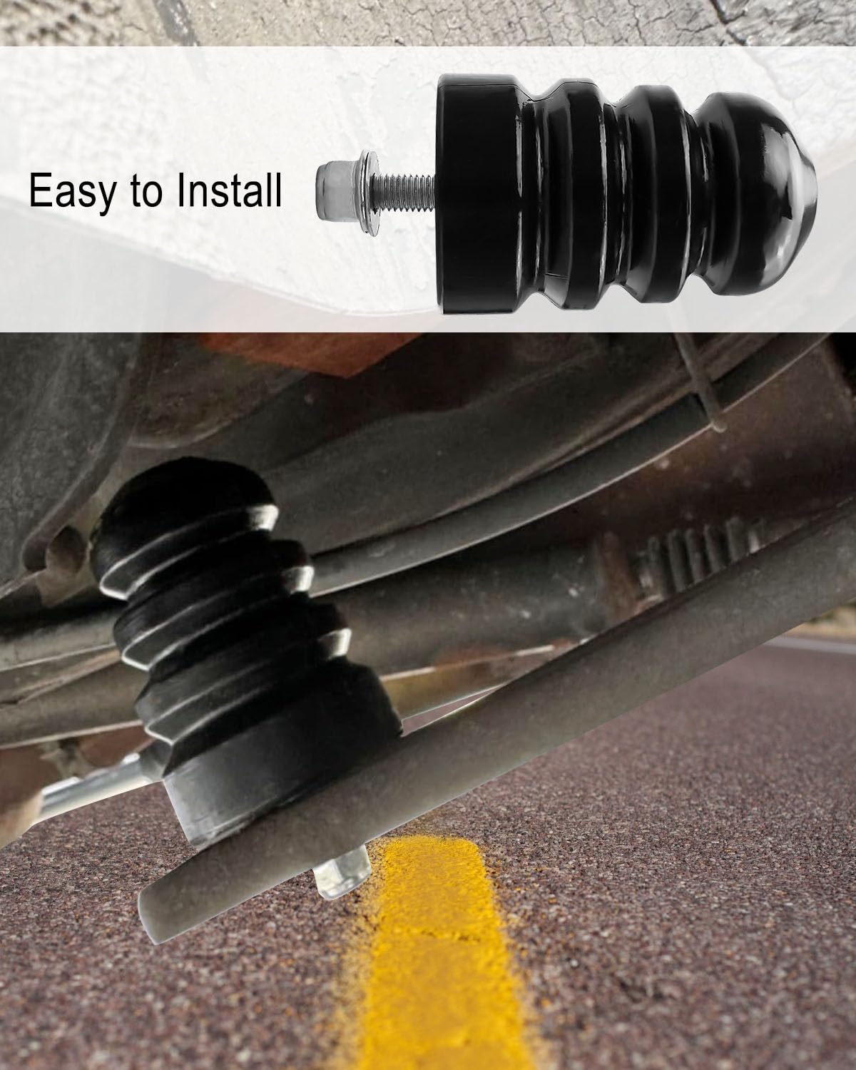 Rear Bump Stop Suspension Bumper Kit - Compatible with Ford Excursion F250 F350 Super Duty 2000-2019 Models - Heavy Duty Rear Leaf Spring Bumper (2-Piece Set) - Perfect for Off-Roading, Towing & Truck Suspension Protection