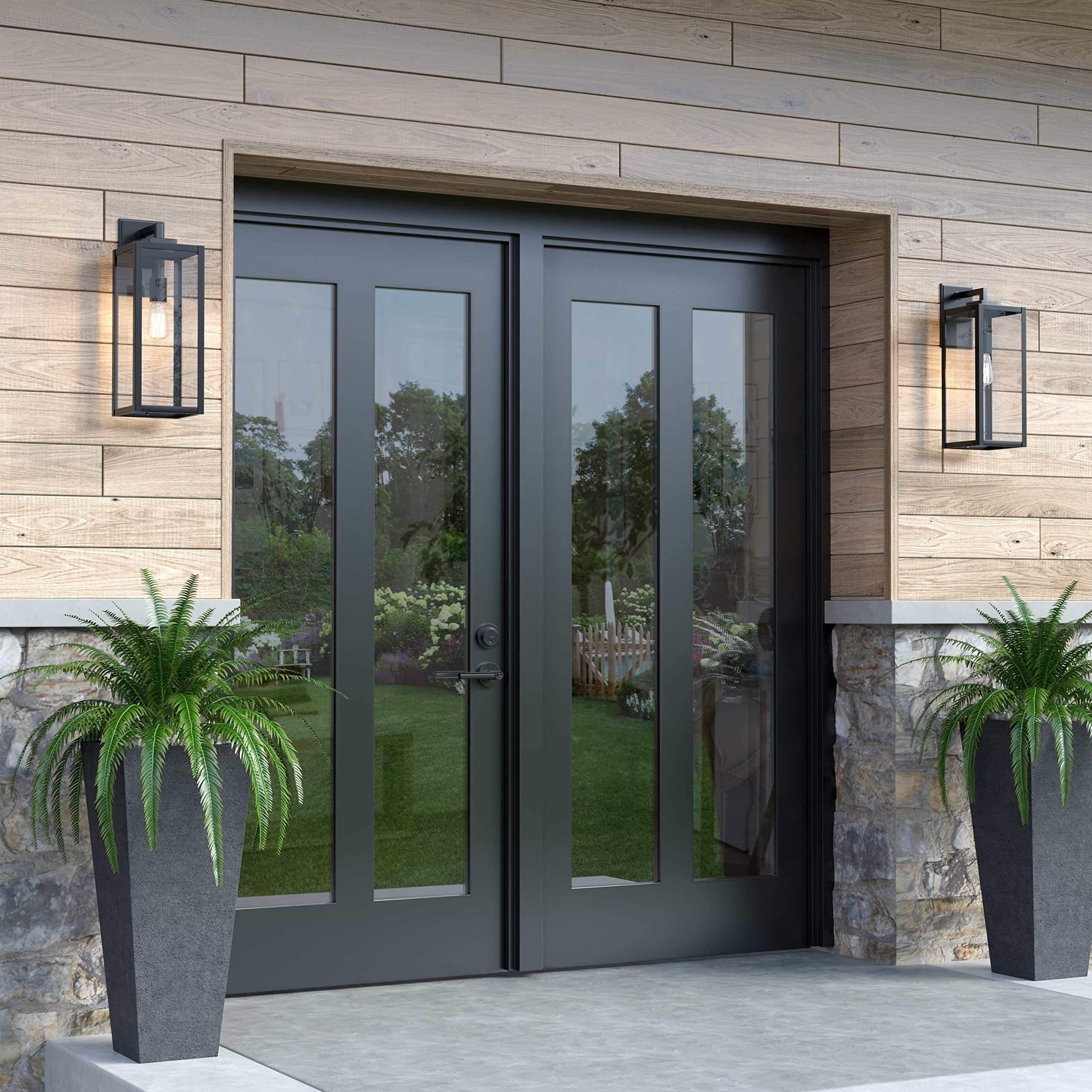 Millennium 60081-PBZ Outdoor Wall Light Sconce - Bronze Powder Coat Finish - Weatherproof Exterior Lighting for Porch, Patio & Entryway