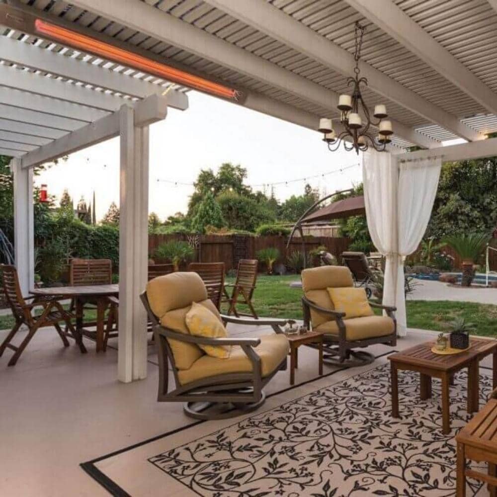 Infratech SL Series 63 Single Element 3000W Infrared Electric Heater - Indoor/Outdoor Patio Heater for Restaurants, Homes & Commercial Spaces