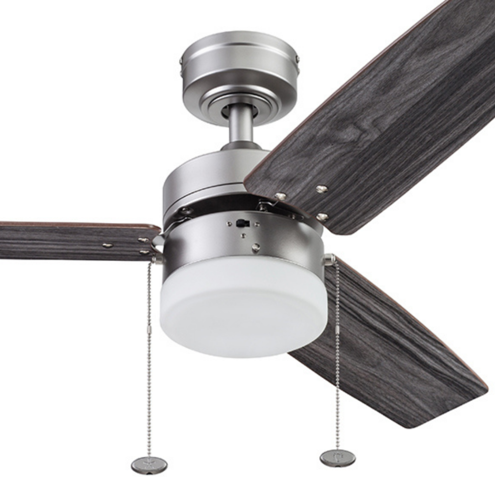 42 Inch Reston Pewter Ceiling Fan with Pull Chain - Modern Indoor Cooling Fan for Living Room, Bedroom, and Office