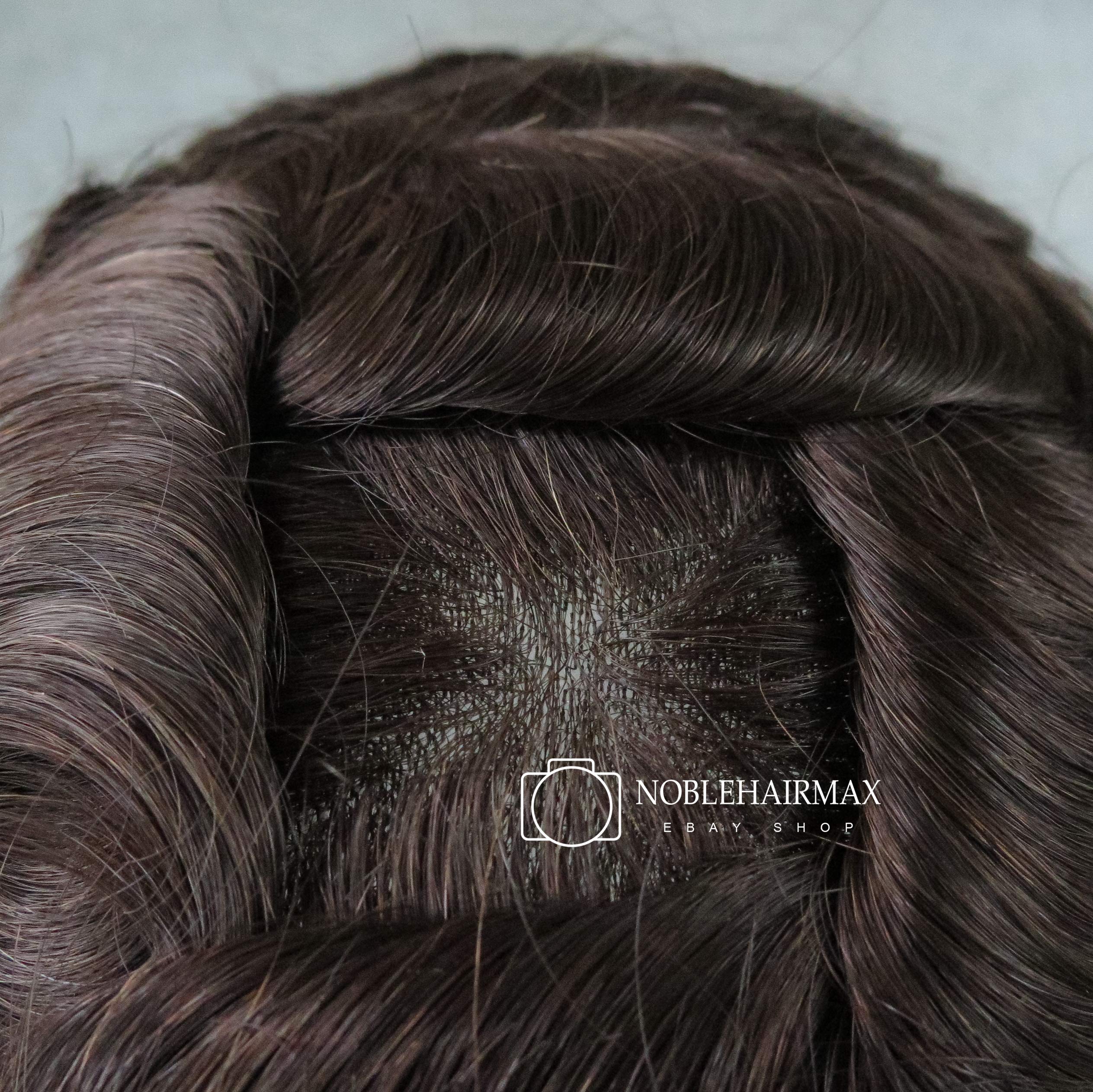 Men's Human Hair Replacement System - Real Poly Skin Toupee with Scalloped Front | Medium Density Dark Brown #2 Wig for Thinning Hair | Perfect for Daily Wear, Special Occasions & Confidence Boost