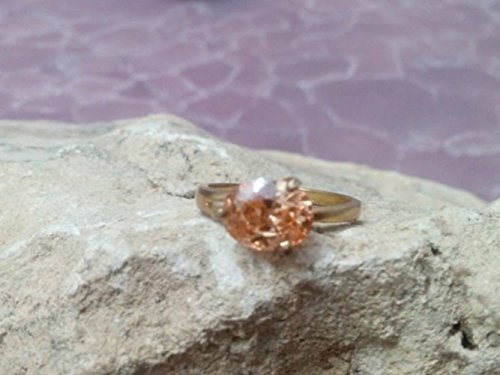 Elegant Champagne Brown Topaz Gold Ring – Delicate Gemstone Jewelry for Bridal & Wedding – Perfect for Engagement, Anniversary, and Special Occasions