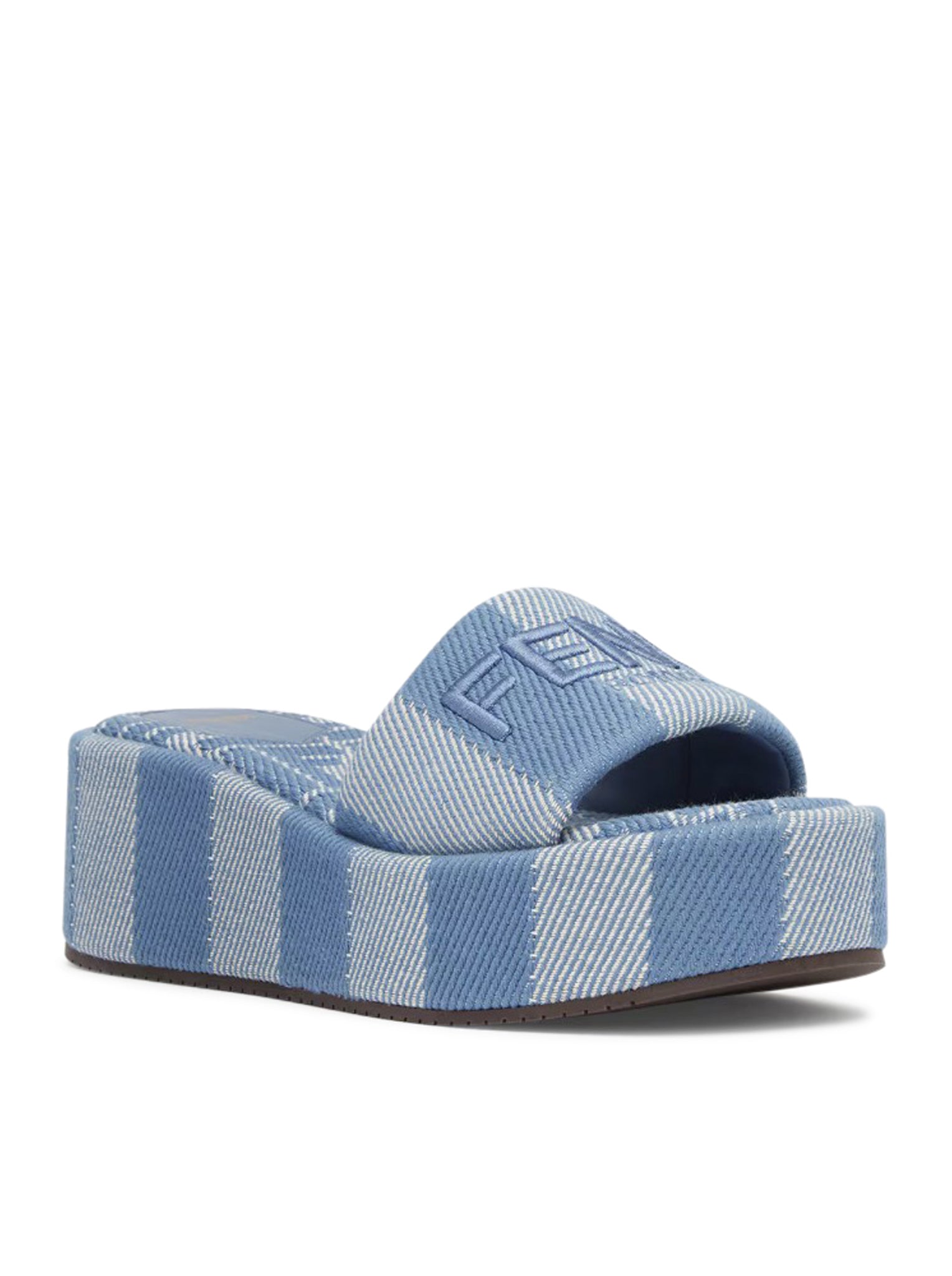 FENDI Sunshine Platform Slippers - Women's Luxury Slide Sandals for Summer, Beach, and Poolside Relaxation