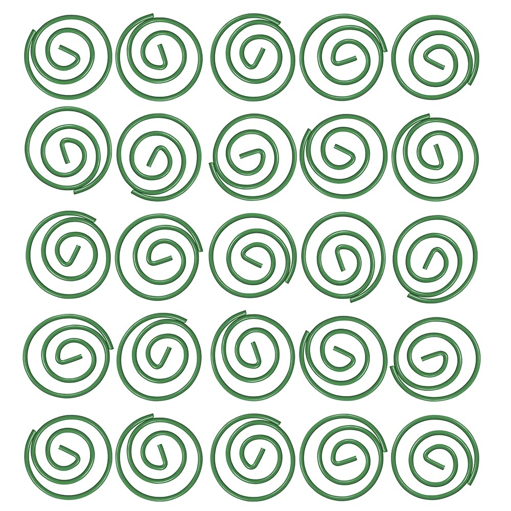 JAM PAPER Circular Paper Clips - Round Green Paper Clips (50-Pack) for Office, School, and Document Organization