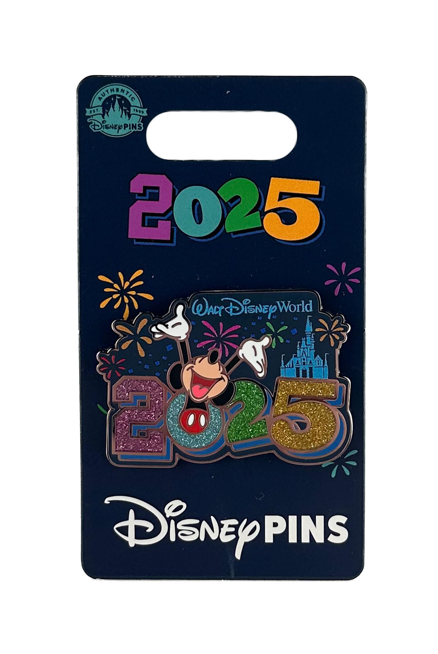 Disney Pin 2025 - Mickey Mouse Logo with Cinderella Castle - Limited Edition WDW Collectible - Perfect for Disney Fans, Pin Trading, and Souvenirs