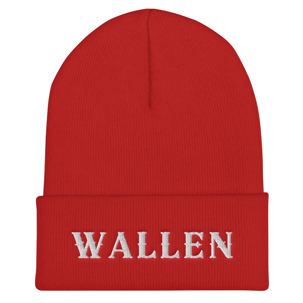 Wallen Western Country Music Embroidered Cuffed Beanie - Warm Winter Hat for Men & Women - Perfect for Concerts, Outdoor Adventures & Country Style Fashion
