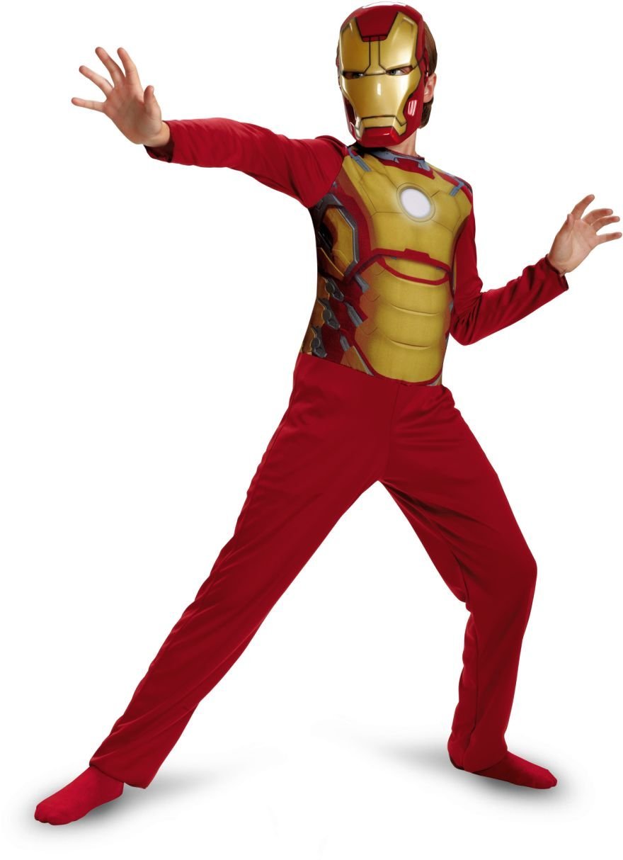 Iron Man Mark 42 Kids Costume - Basic Size 7 | Official Marvel Superhero Dress Up for Halloween & Cosplay Parties