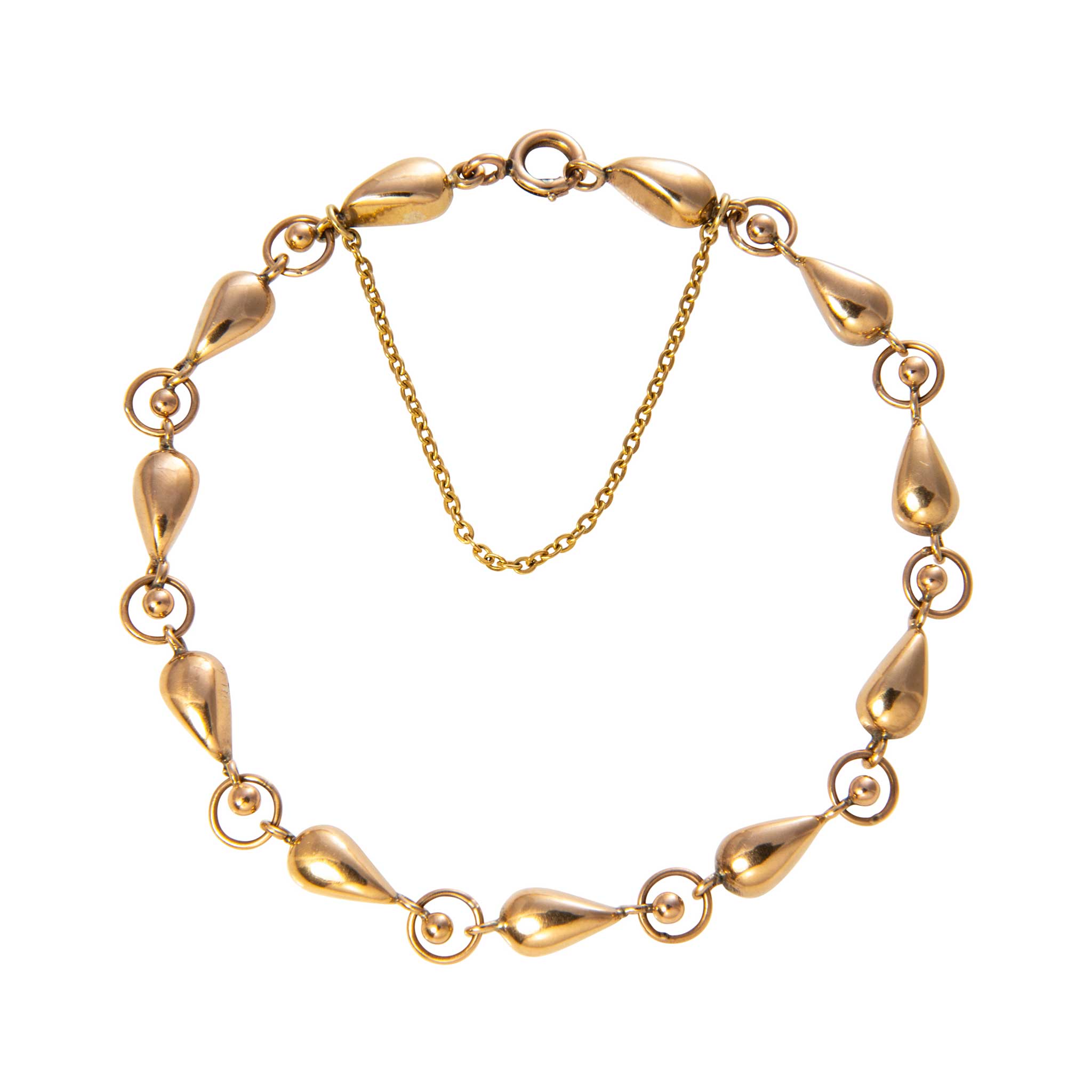Vintage 18K Yellow Gold Fancy Link Bracelet for Women - Elegant Luxury Jewelry Gift for Anniversary, Birthday & Special Occasions