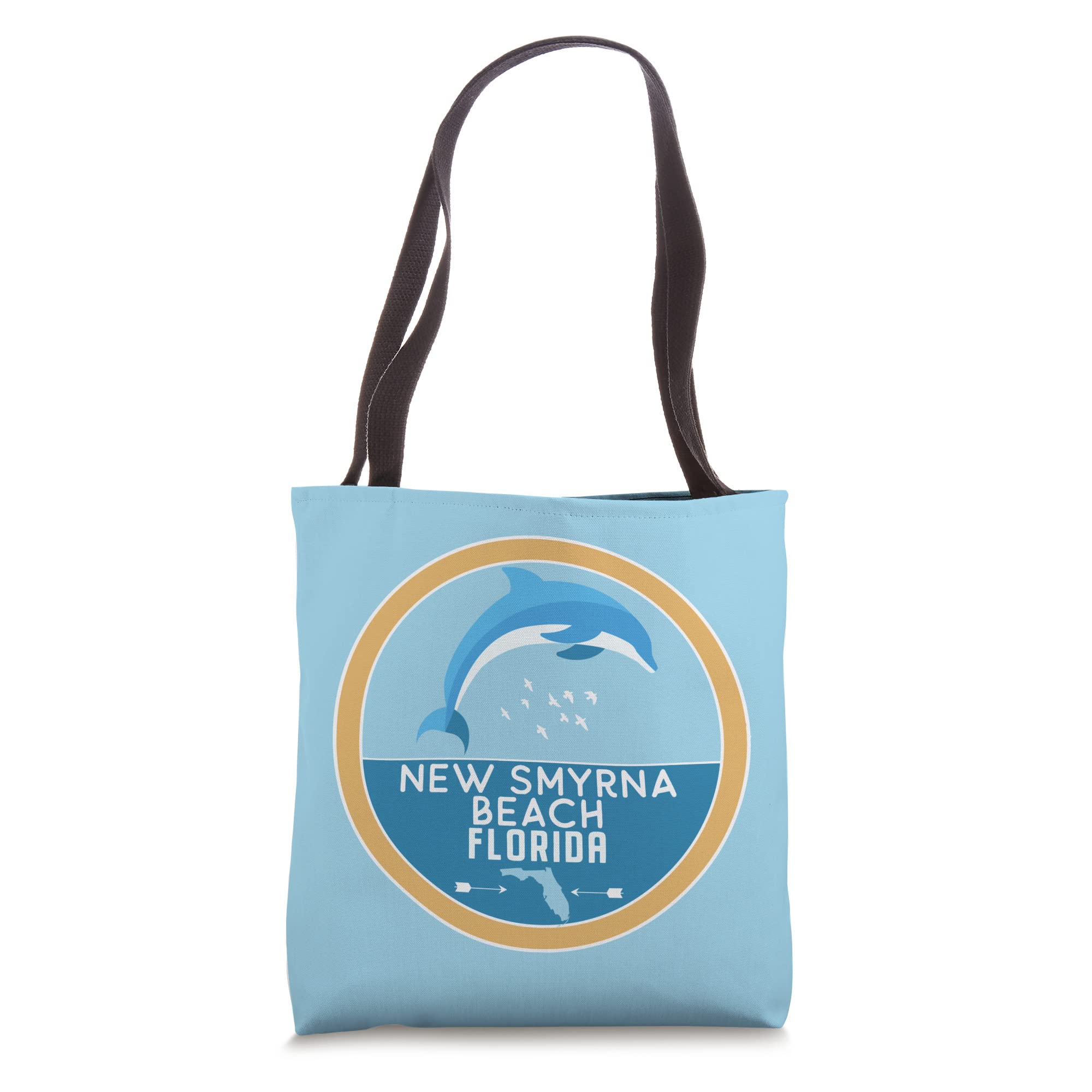Florida Dolphin Souvenir Tote Bag - New Smyrna Beach Vacation Gift | Perfect for Beach Trips, Shopping & Daily Use