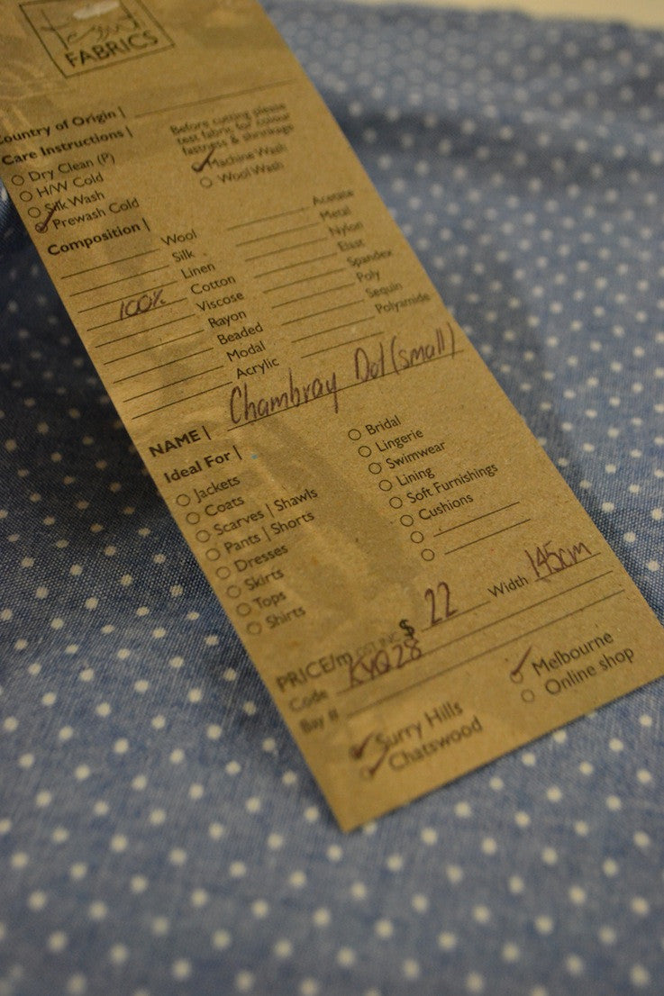 Chambray Dot Print Fabric - Small Size for DIY Crafts, Quilting, and Home Decor Projects