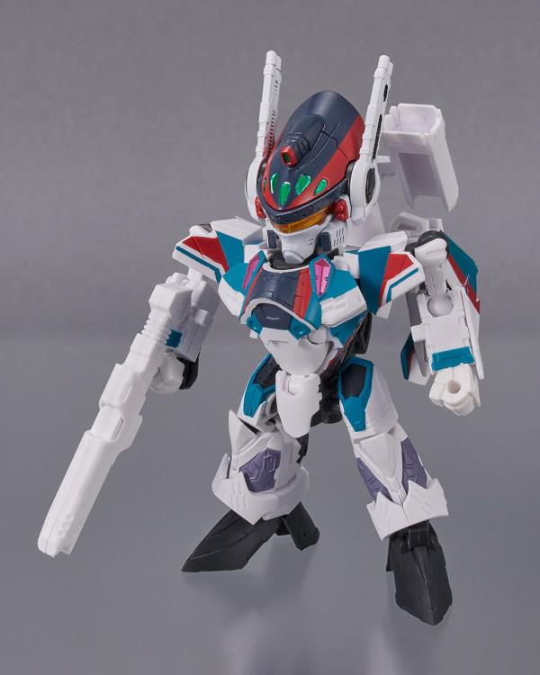 Bandai Tiny Session Macross Frontier VF-31S Siegfried (Arad Custom) & Mikumo Guynemer Action Figure Set - Anime Collectible for Display & Play - Perfect for Fans & Model Enthusiasts