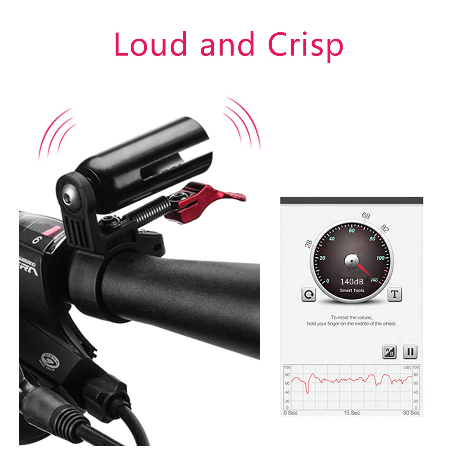 Loud Bike Bell - Mini Bicycle Bell with Ancient Bell Sound for Road, Mountain, BMX & City Bikes - Perfect for Safety Alerts in Traffic & Urban Cycling