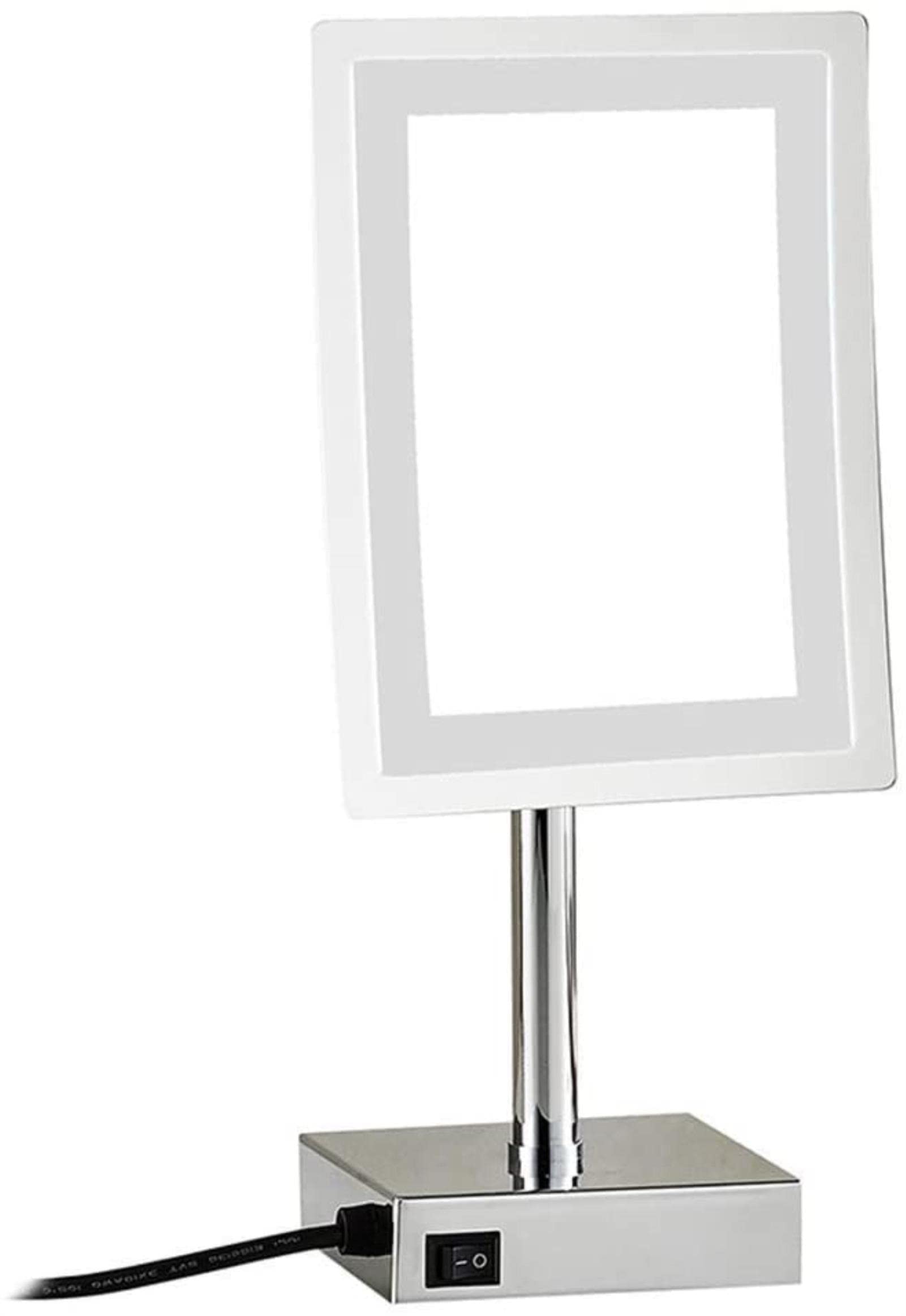 3X Magnifying Tabletop Makeup Mirror - Adjustable Vanity Mirror with Plug for Cosmetics & Skincare - Perfect for Dressing Tables, Bathrooms & Travel
