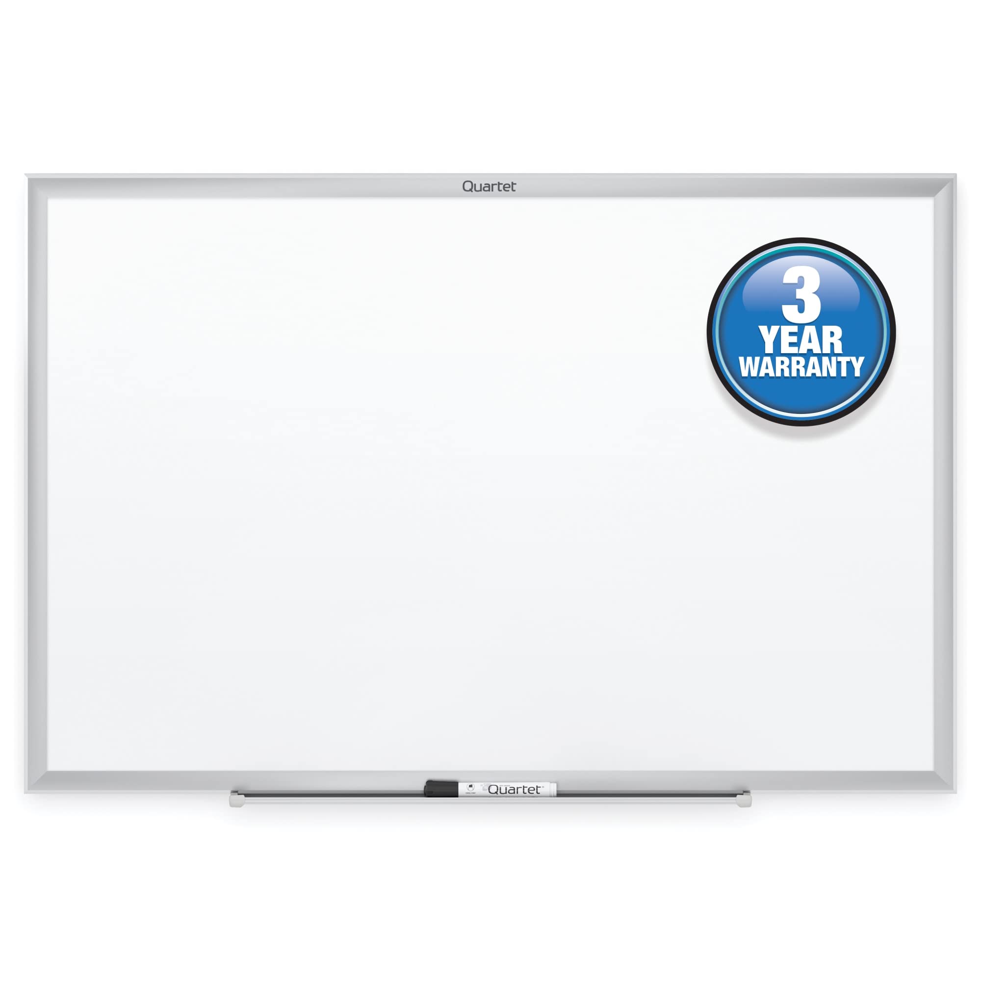 Quartet 5' x 3' Non-Magnetic Dry Erase Whiteboard with Silver Aluminum Frame - Perfect for Office Meetings, Classroom Teaching & Home Office Organization (Model S535)