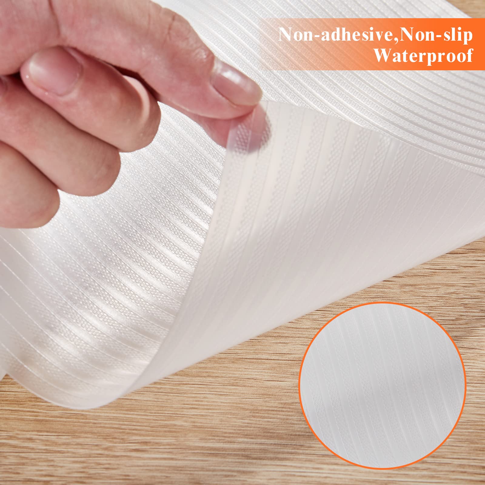 Non-Slip Waterproof Shelf Liners for Kitchen Cabinets - 12