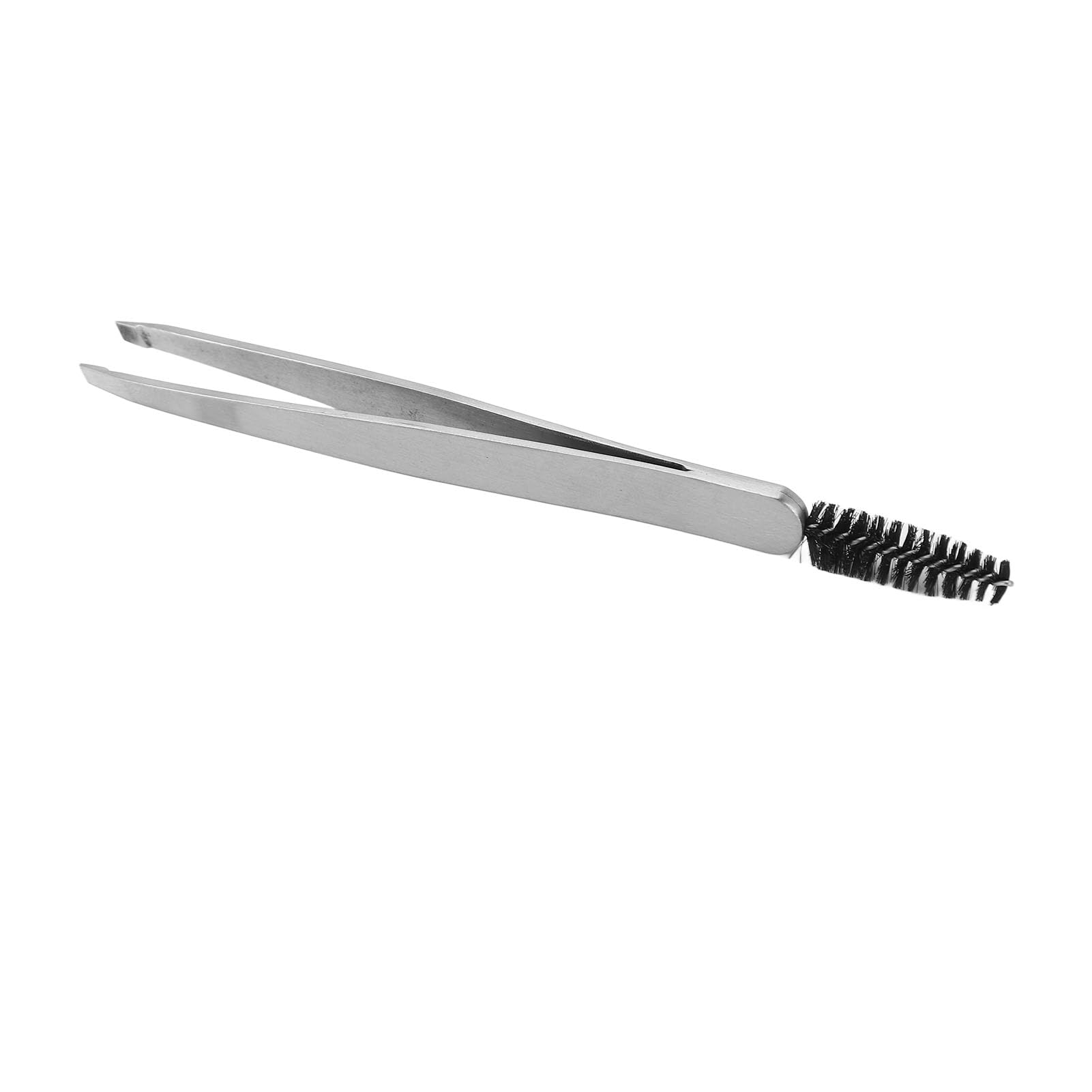 Precision Steel Eyebrow Tweezers - Ultra Thin Tip for Eyebrow Shaping, False Eyelash Application & Hair Removal - Perfect for Travel, Home & Professional Makeup Kits (Slanted & Pointed Design)