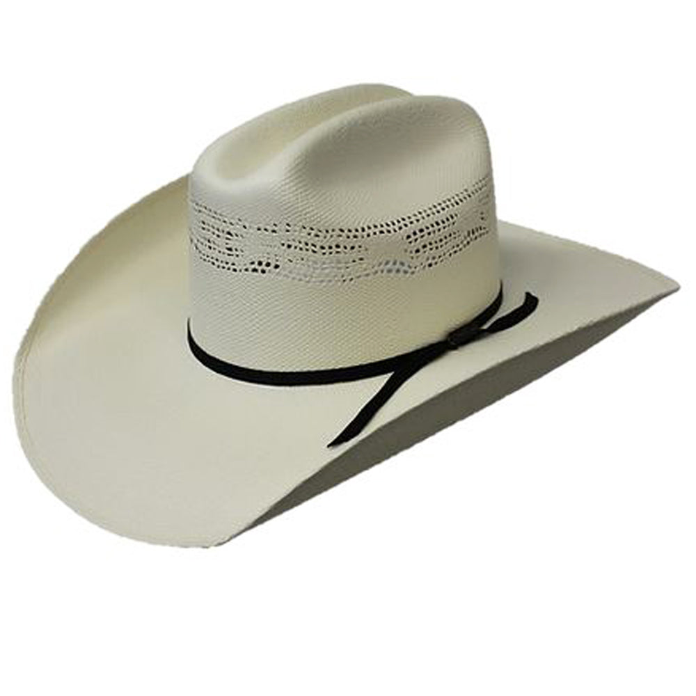7 3/8 Lone Star Hat Biz Men's Fisher Bangora Straw Western Cowboy Hat - Natural Color for Outdoor Rodeo, Country Music Festivals & Summer Sun Protection
