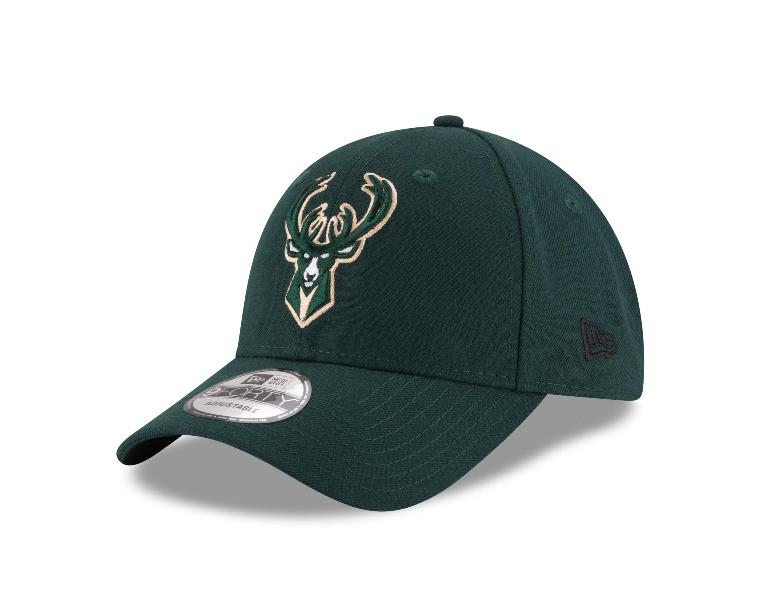 New Era 9FORTY NBA Milwaukee Bucks Adjustable Strapback Cap - Official Licensed Basketball Hat for Men, Women & Fans - Perfect for Games, Streetwear & Sports Fashion