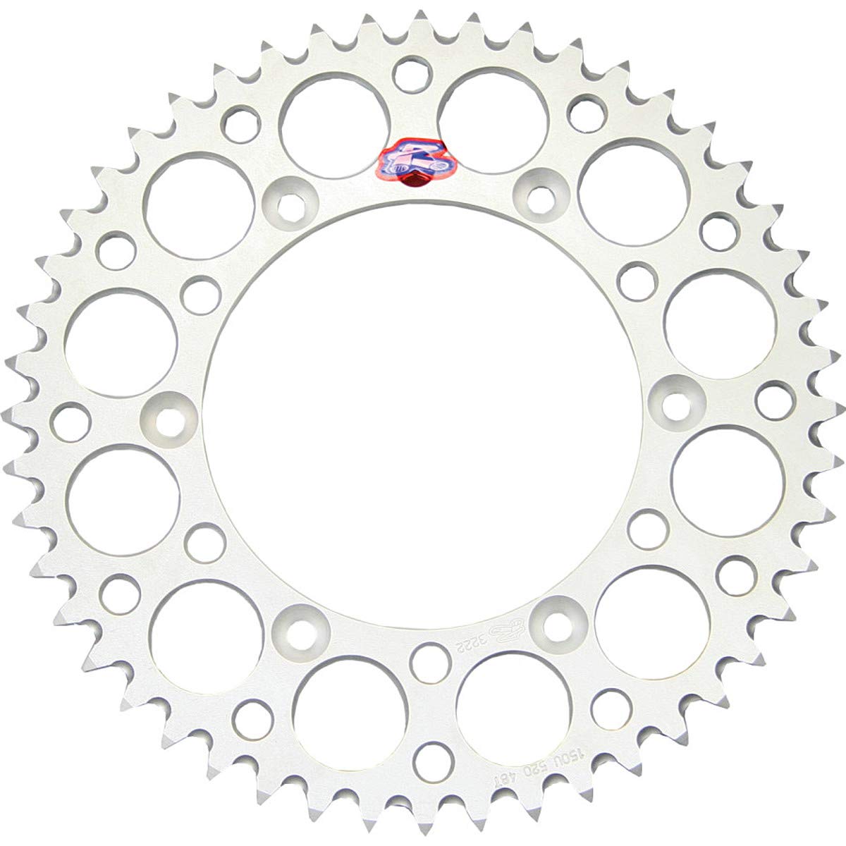 Renthal 112U-520-50GESI Ultralight Silver 50 Tooth Rear Sprocket - High-Performance Motorcycle & Dirt Bike Sprocket for Racing & Off-Road Riding