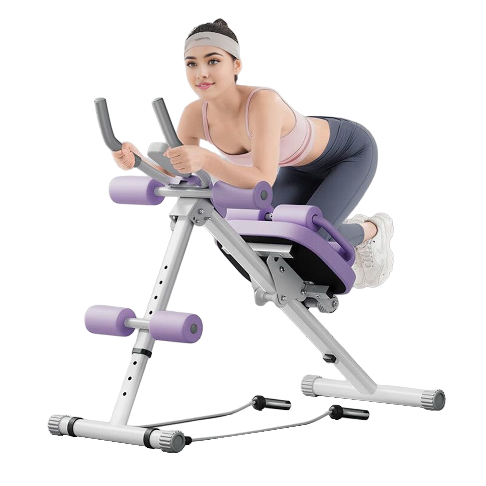 Wooa Ab Machine - Adjustable Ab Trainer for Core Workouts, Home Gym Equipment for Stomach & Waist Toning | Perfect for Home Fitness, Office Workouts & Strength Training