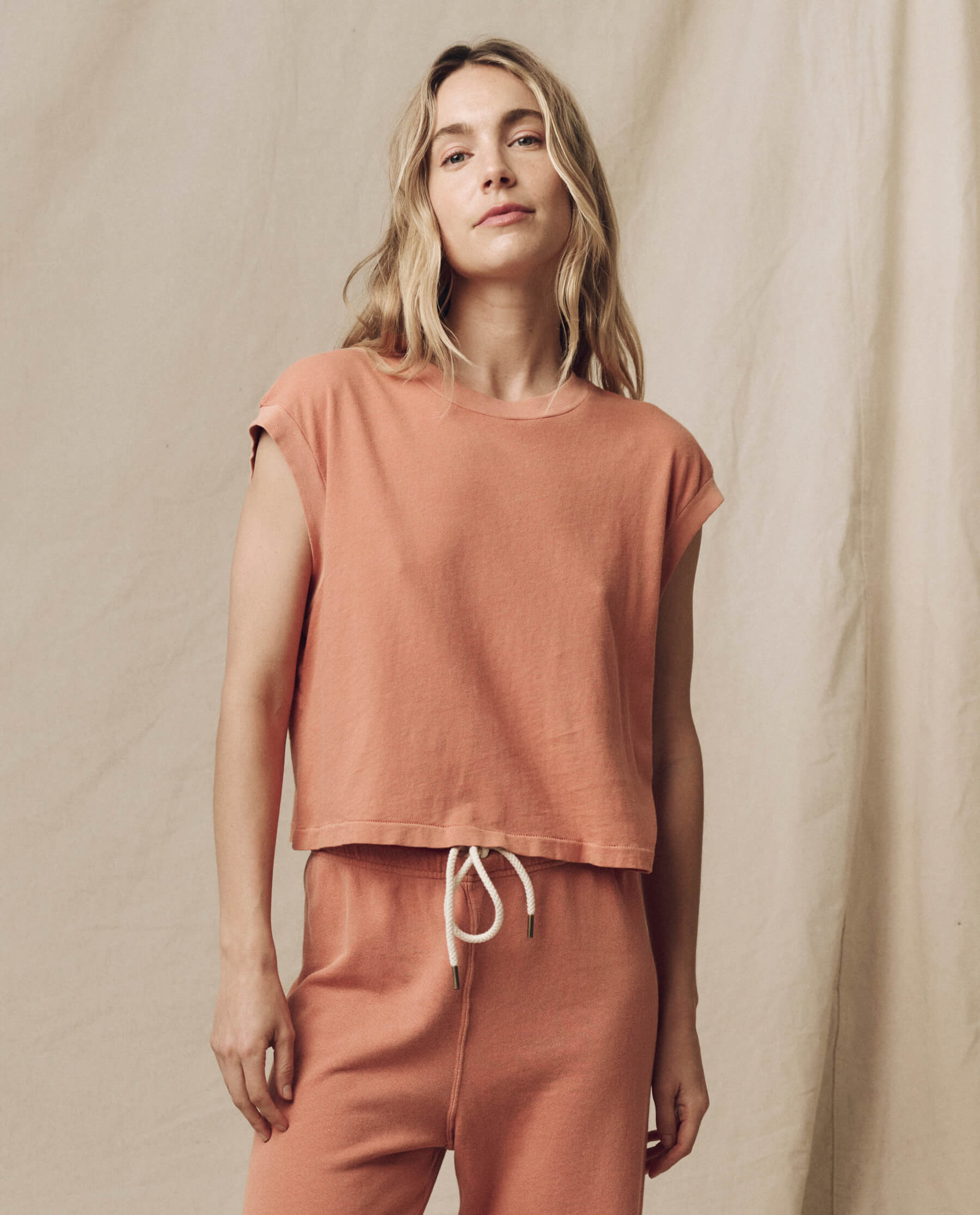 The Square Tee - Solid Sun Dried Orange Cotton T-Shirt for Men & Women | Casual Wear, Summer Outfits, Street Style Fashion