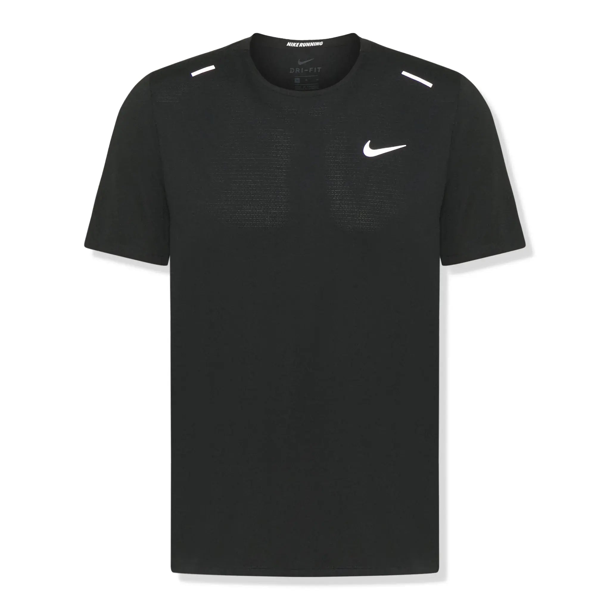 Nike Dri-FIT Rise 365 Black Running T-Shirt for Men - Moisture-Wicking Workout Shirt for Running, Gym & Training | Lightweight Athletic Performance Top