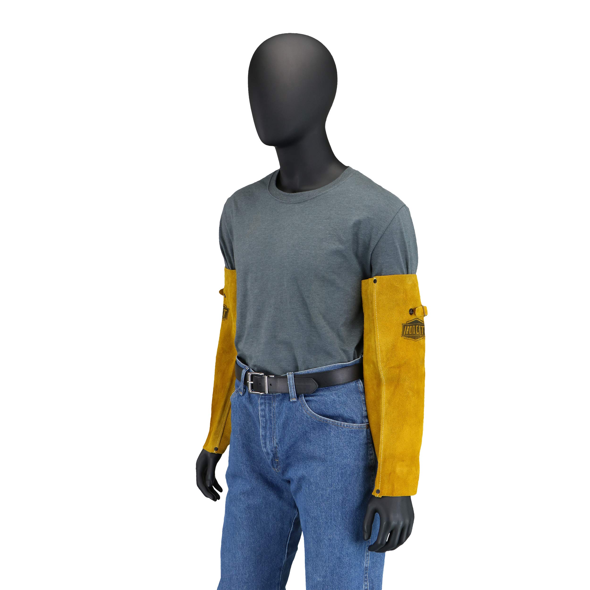 IRONCAT 7020 Heat Resistant Split Cowhide Leather Welding Sleeves - 18