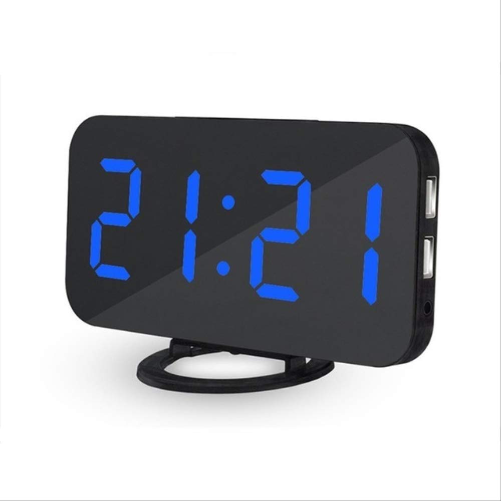 Digital Alarm Clock with LED Display, USB Phone Charging, Auto-Adjustable Light & Snooze Function - Perfect for Bedroom, Office, Travel & Nightstand Use