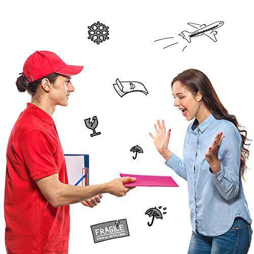 6x10 Bubble Mailer Padded Envelopes - Hot Pink | Waterproof & Tear-Resistant Shipping Envelopes for Ecommerce, Small Packages & Mailing | Perfect for Jewelry, Cosmetics & Small Business Shipments