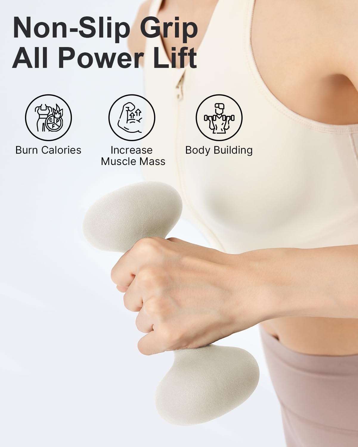 YOTTOY 2-15 Pound Dumbbells Set for Women - Non-Slip Neoprene Hand Weights for Home Workouts & Strength Training | Portable Fitness Equipment for Yoga, Pilates & Home Gym