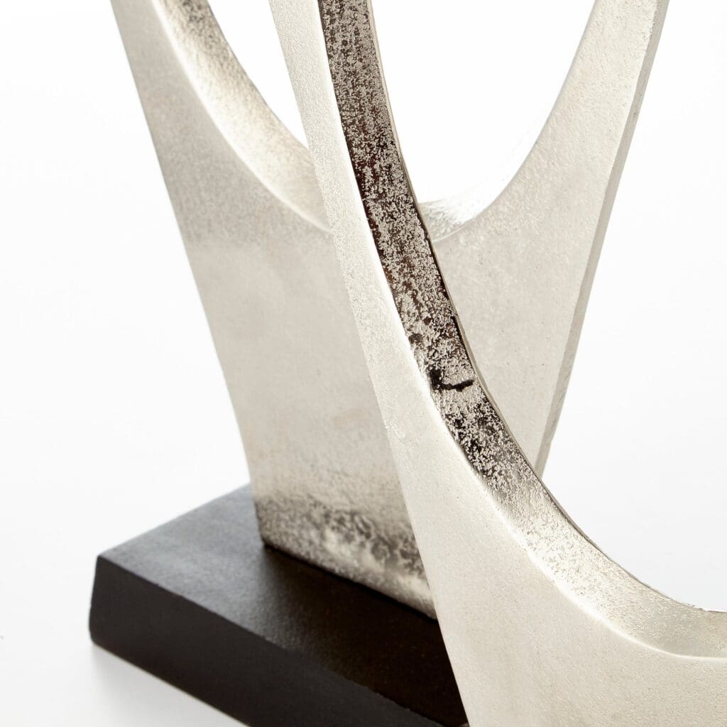 Cyan Design 09716 Llano Sculpture #2 - Raw Nickel and Bronze Finish Modern Home Decor for Living Room, Office & Garden