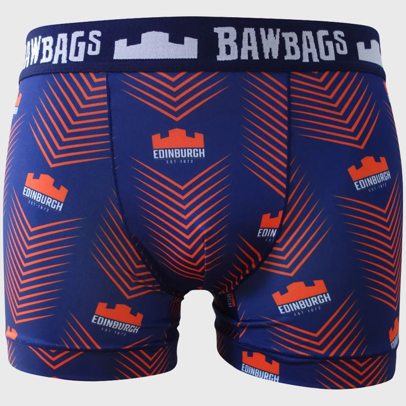 Bawbags Edinburgh Rugby Cool De Sacs Chevron Boxer Shorts - Comfortable Men's Underwear for Sports & Casual Wear
