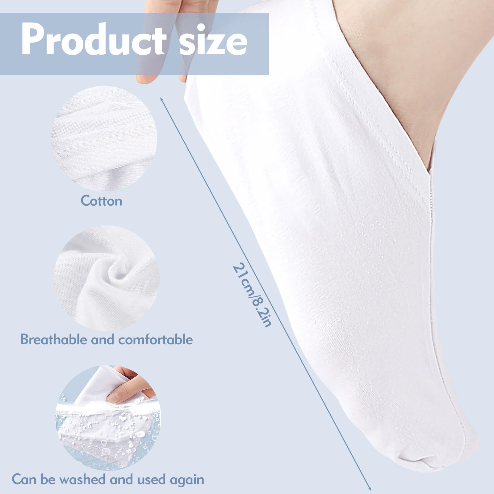 3 Pcs Moisturizing Socks for Cracked Heels Repair - Spa Socks with Lotion for Overnight Deep Hydration - Soft Foot Care for Dry Cracked Feet - Perfect for Home Spa, Relaxation & Nighttime Foot Treatment