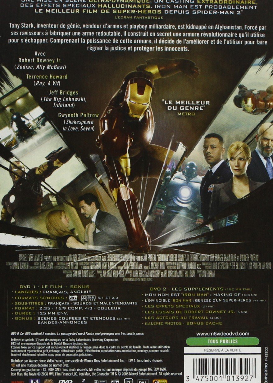 Iron Man Collector's Edition Blu-ray - Limited Edition Steelbook with Bonus Content - Perfect for Marvel Fans & Movie Collectors